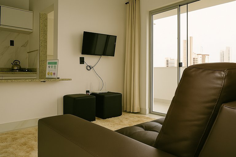 Apartamento totalmente amueblado cerca de centro comercial,