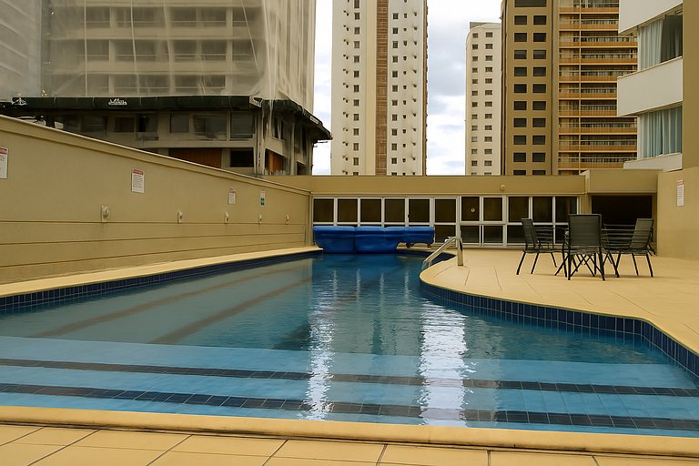 Moderno apart 2 dormitorios, piscina y vista.