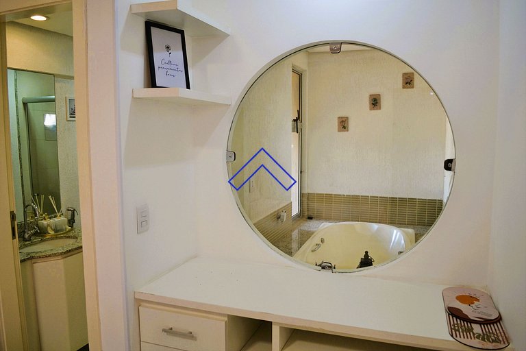 Muito conforto! Cama King Size e muito Lazer