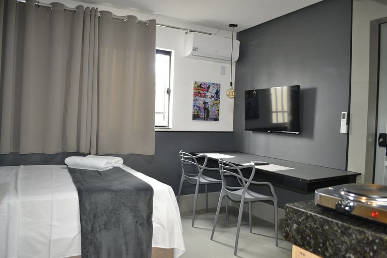 Studio a 7min Hospital São Silvestre e UPA 24h