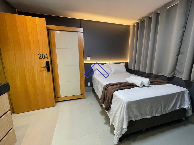 Estudio nuevo con cocina completa y lavadora